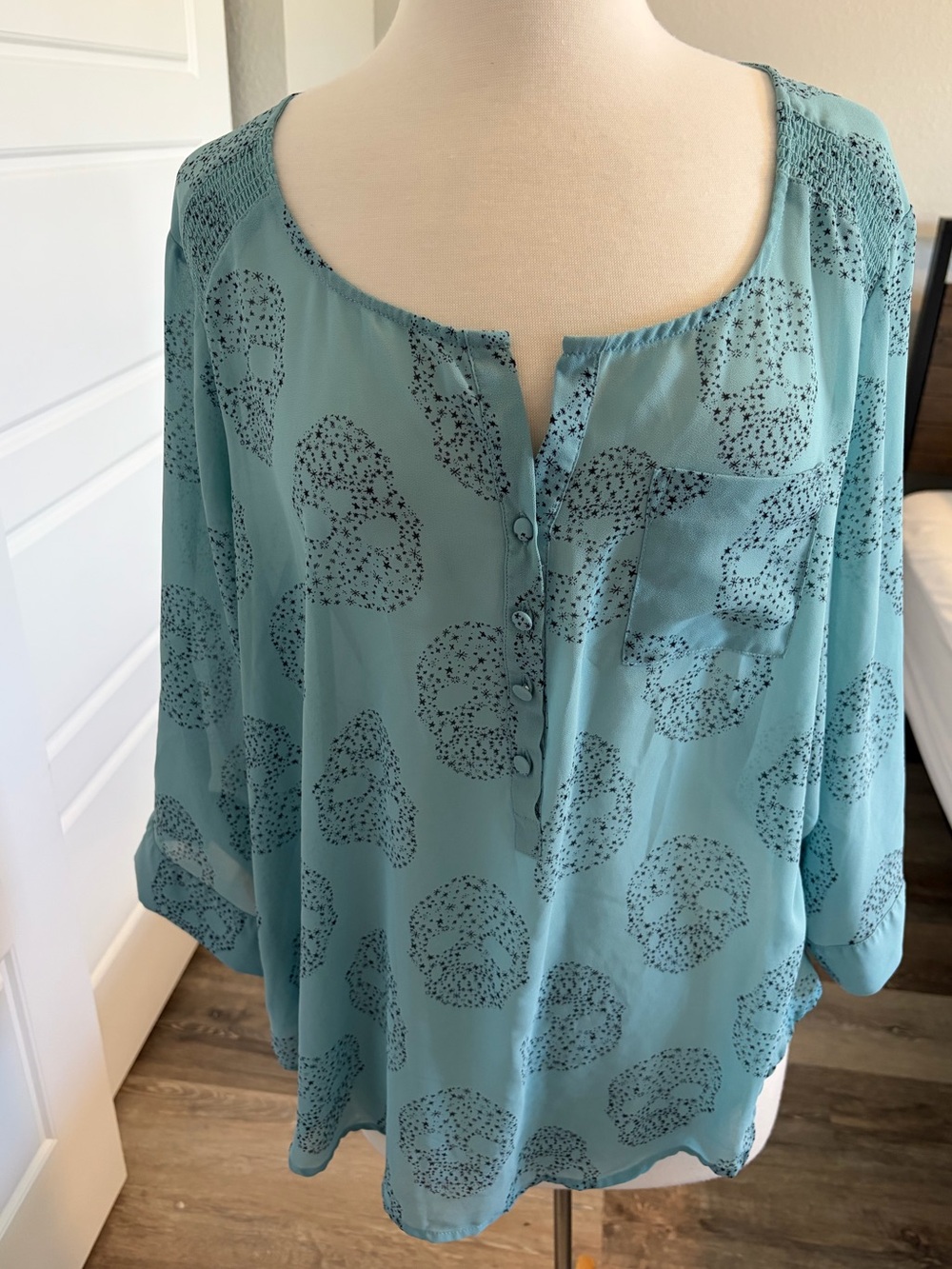 Torrid skull sheer top